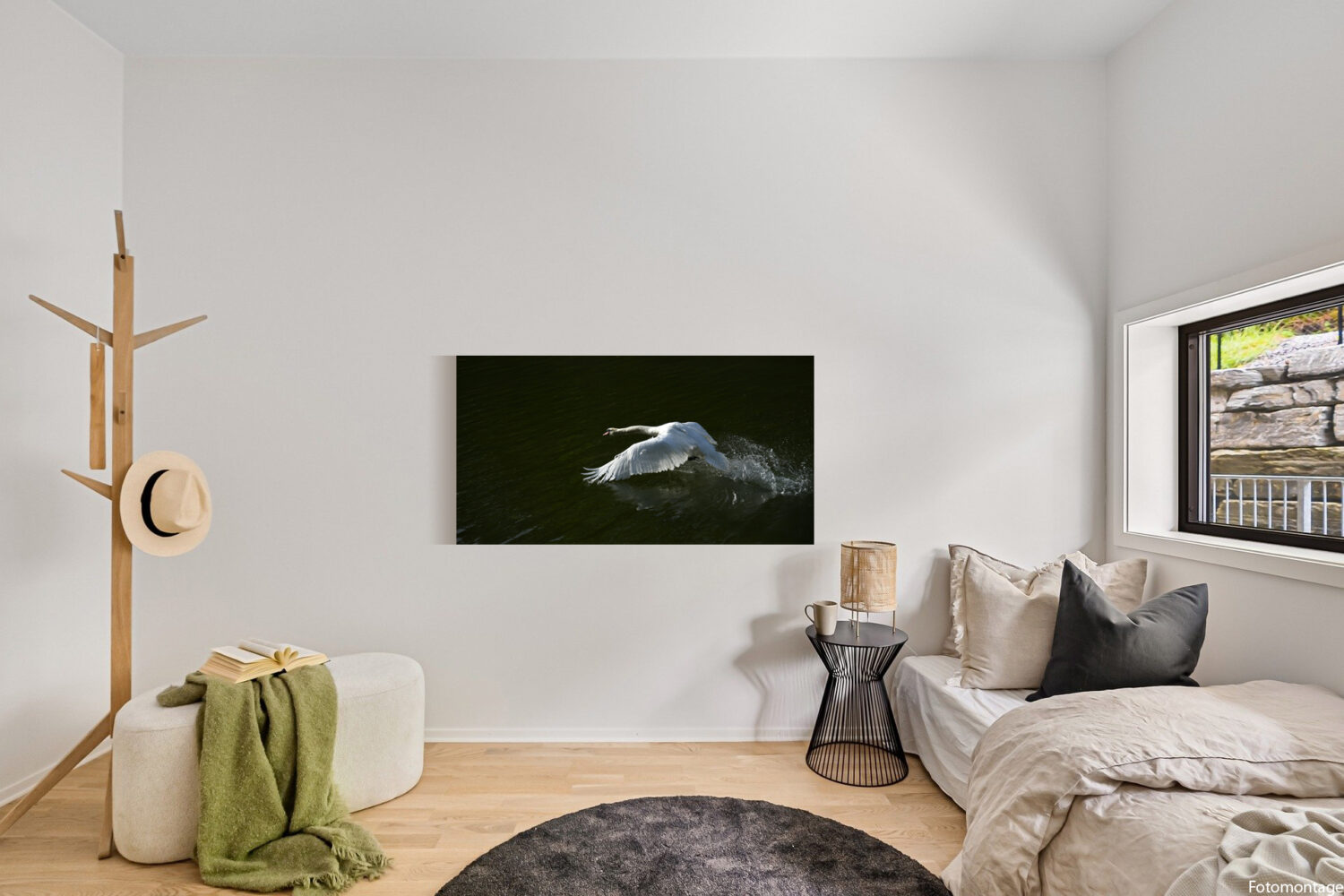 Abfliegender Schwan #0803 (Leinwandbild) | Departing Swan #0803 (Canvas print)